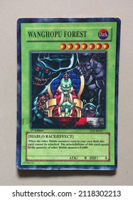Yogyakarta, Indonesia. February 5, 2022: A Collection Of Photos Of Yu Gi Oh's Card Collection. Trading Card Game Is A Japanese Collectible Card Game Created And Published By Kona