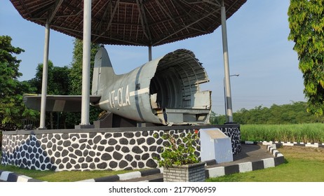 Yogyakarta, Indonesia. July 11, 2022. Photo Replica Of The Plane That Crashed In Ngoto Yogyakarta. 