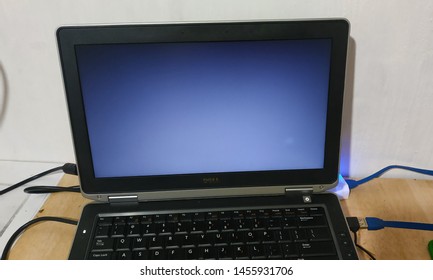 YOGYAKARTA, INDONESIA - JULY 19, 2019: Microsoft Windows 10 Showing Error Blue Screen On The Dell Laptop. YOGYAKARTA, INDONESIA.