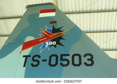 Yogyakarta, Indonesia, July, 2022;  Aircraft Belonging To The Indonesian Air Force That Has Been Retired And On Display At The Aerospace Museum In Yogyakarta