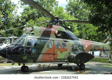 Yogyakarta, Indonesia, July, 2022;  Aircraft Belonging To The Indonesian Air Force That Has Been Retired And On Display At The Aerospace Museum In Yogyakarta