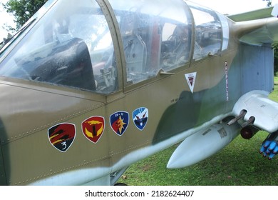 Yogyakarta, Indonesia, July, 2022; The Cockpit Of A Retired Indonesian Air Force Military Aircraft On Display At The Aerospace Museum, Yogyakarta