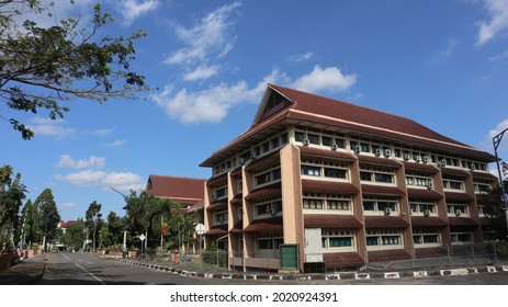 Yogyakarta, Indonesia - July 26, 2021: Faculty Of Islamic Sciences Building At The Islamic University Of Indonesia Or In Brief UII In Indonesian