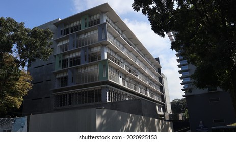 Yogyakarta, Indonesia - July 26, 2021: New Building Faculty Of Islamic Sciences Building At The Islamic University Of Indonesia Or In Brief UII In Indonesian