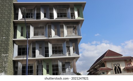 Yogyakarta, Indonesia - July 26, 2021: New Building Faculty Of Islamic Sciences Building At The Islamic University Of Indonesia Or In Brief UII In Indonesian