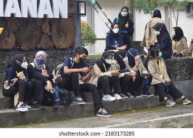 Yogyakarta Indonesia. June 24th 2022. Gadjah Mada University Students. Selective Focus.