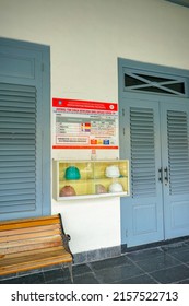 Yogyakarta, Indonesia - May 14 2022 : The Schedule Board For The Disaster Preparedness Team And The Covid 19 Task Force At The Vredeburg Fort Museum.