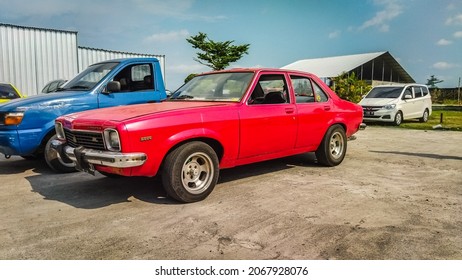 Yogyakarta Indonesia October 17 2021 A Red Holden Torana Parked On The Side Of The Road