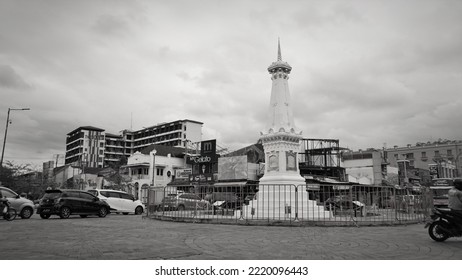 Yogyakarta, Indonesia - October 29 2022: View Of Yogya Monument And Hotel 101