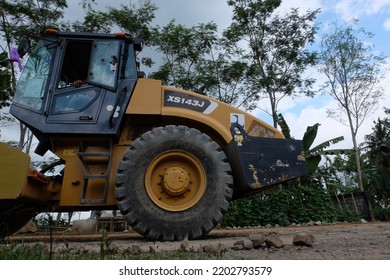 Yogyakarta, Indonesia. September 16, 2022: Some Heavy Equipment Is Doing Road Grading.