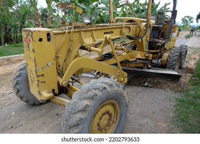 Yogyakarta, Indonesia. September 16, 2022: Some Heavy Equipment Is Doing Road Grading.