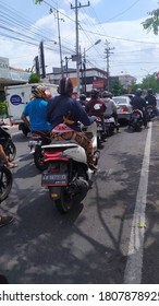 Yogyakarta, Indonesia - September 3, 2020: A Royal Servant Of The Yogyakarta Palace Left For Work In September 2020