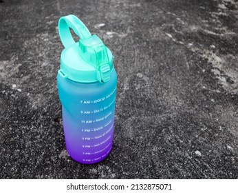 Yogyakarta - January 03 2022: A Big Colorful Sport Drinking Bottle That Can Contain 2 Litre Suitable For Hiking Or Diet