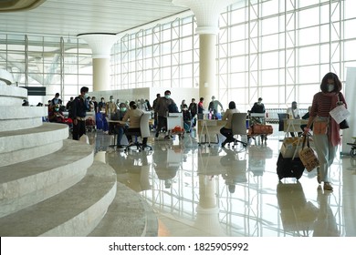 Yogyakarta October 2, 2020 : Rapid Test Check Before Flight In Yogyakarta International Airport, Covid In Indonesia Procedure