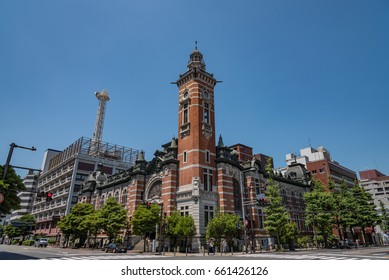 YOKOHAMA, JAPAN - June 17, 2017 : Yokohama Port Opening Memorial Hall  "The Jack". Yokohama three towers are a group of historical towers at the Port of Yokohama. 