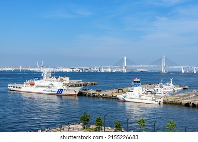 Yokohama, Japan - May 5, 2022: Port of Yokohama in Yokohama, Japan.
