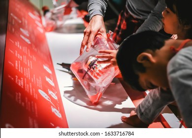 YOKOHAMA, JAPAN - OCT 16,2018 : People enjoy painting their own cup noodles style at The Cup Noodles Museum.