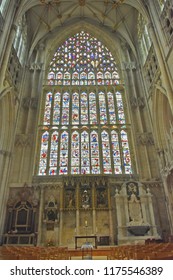 York England U.K. August 26th 2018 the recently renovated East Window of York Minster