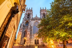 York Minster In The Evening; Is The Cathedral Of York, England, And Is One Of The Largest Of Its Kind In Northern Europe