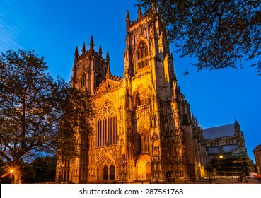 York Minster in the evening; is the cathedral of York, England, and is one of the largest of its kind in Northern Europe,England, UK, United Kingdom, Europe