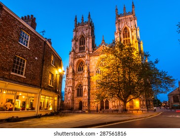 York Minster in the evening; is the cathedral of York, England, UK, and is one of the largest of its kind in Northern Europe