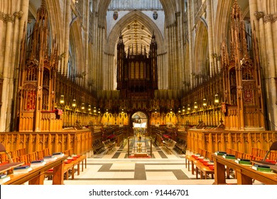 York Minster; the Quire and organ