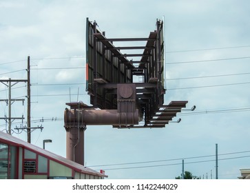 York, Pennsylvania / USA - August 1 2016: The Structure In Between A Double Sided Billboard