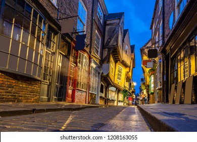 York Shambles Alley Sunset Dusk, York Englsnd UK