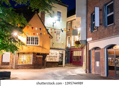 York Shambles Alley Sunset Dusk, York Englsnd UK