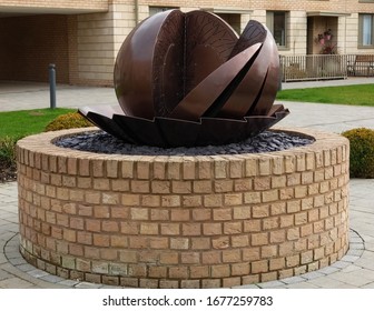 York. UK. 03/19/2020 Large Sculpture Of A Terry's Chocolate Orange That Stood Outside The Terry's Factory In York.