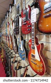 YORK, UK - CIRCA AUGUST 2015: Gibson Electric Guitars For Sale