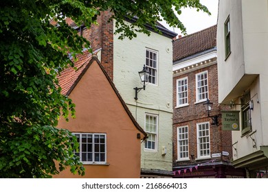 York, UK - June 6th 2022: Picturesque View Looking From Kings Square Towards The Shambles In The City Of York, UK.