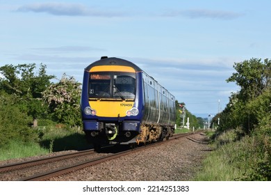 York UK May 24th 2022 A Northern Rail Passenger Train In Rural North Yorkshire