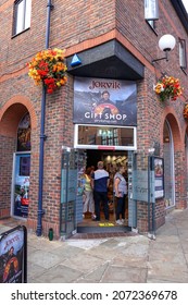 York, UK - September 26 2021: Jorvik Viking Centre Gift Shop, York, England