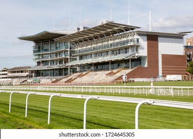 YORK, UNITED KINGDOM. 06 MAY 2020. The Grandstand At The Racecourse On The Knavesmire In York