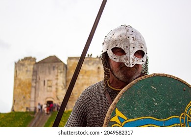 York, United Kingdom - February 22 2020: Vikings At York Minster During JORVIK Viking Festival