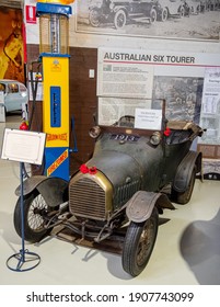 York, WA - Australia 11-16-2020. 1913 Peugeot French Army Staff car  on display at the York Motor Museum.