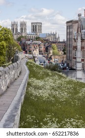 York's Medieval City Walls In York, England