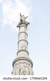 Yorktown Victory Monument In Historic Area Of Virginia