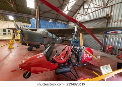 York.Yorkshire.United Kingdom.February 16th 2022.An Air Command 532 Elite Sport Gyrocopter Is On Display At The Yorkshire Air Museum