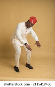 Yoruba Culturally Dressed Business Man Dancing