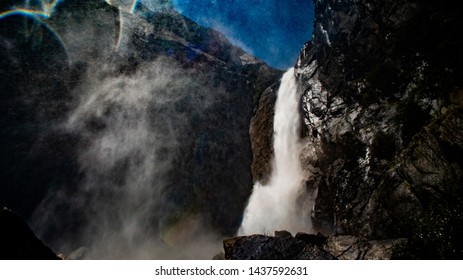 Yosemite Falls, Mist, Rainbows, Hiking, Trails, Cliff