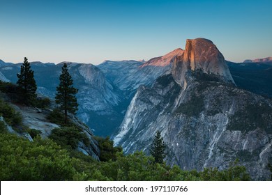 Yosemite Half Dome At Sunset