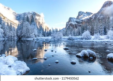 Yosemite National Park After A Fresh Snow, California-USA