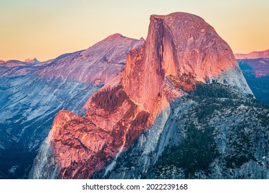 Yosemite National Park Half Dome At Sunset