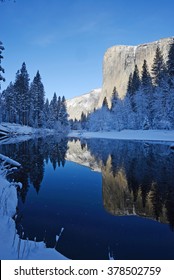 Yosemite Reflection In Winter