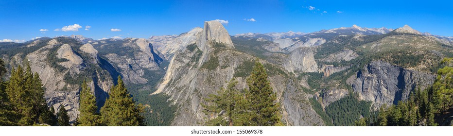 Yosemite Valley Panorama With Half Dome, California