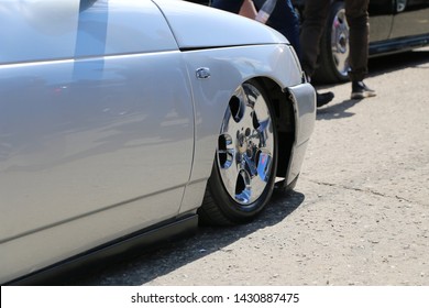 Car Stolen Wheels White Vehicle Left Stock Photo (Edit Now) 277478705