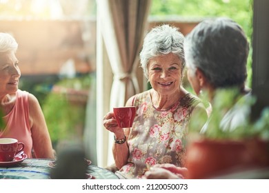 You girls are always such good company. Cropped shot of a group of senior female friends enjoying a lunch date. - Powered by Shutterstock