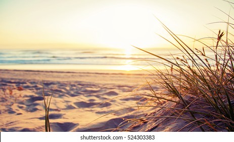 You Have Arrived At Your Destination. Beautiful Australian Beach Scene On The Gold Coast Australia. 